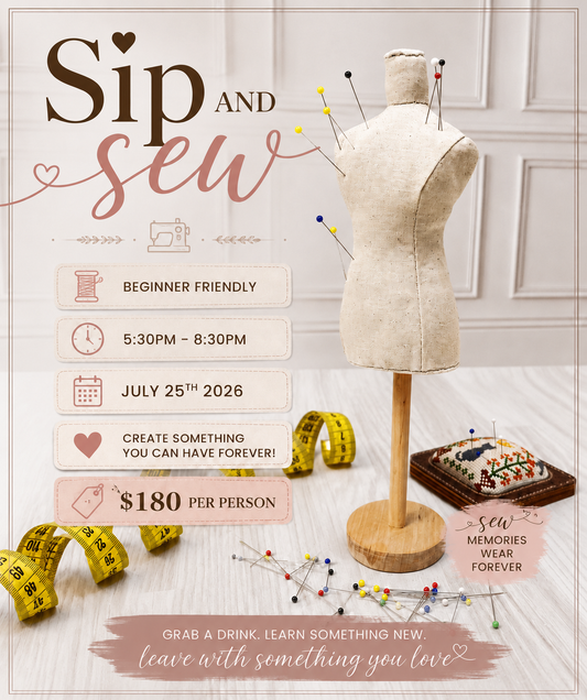 Sip and sew workshop